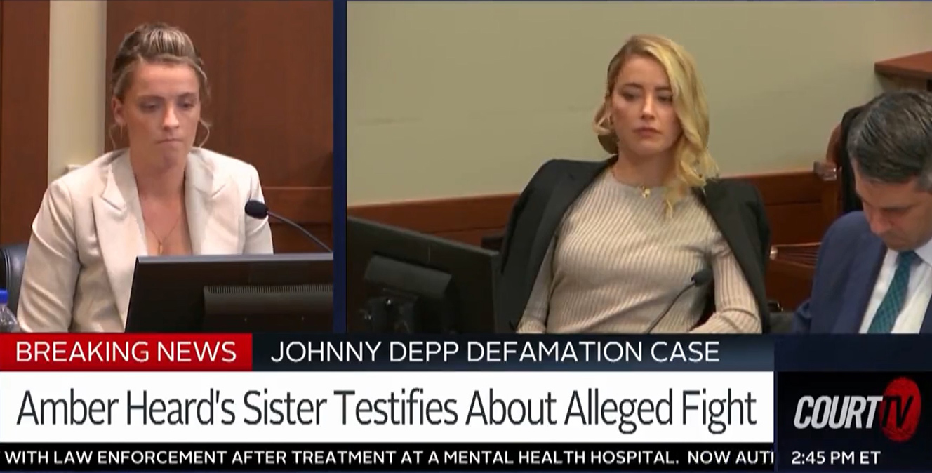 アンバー・ハードの妹が証言「ジョニー・デップに殴られ『売春婦」と言われた」 
