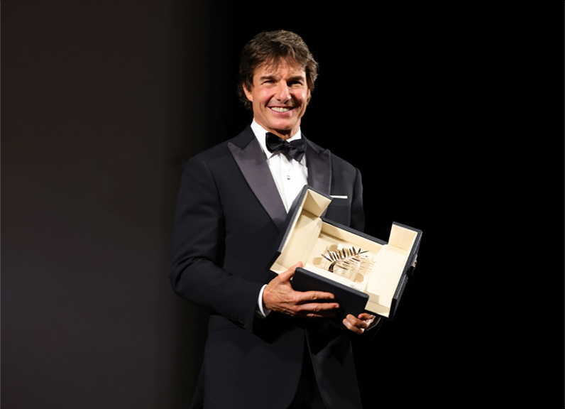 トム・クルーズ、カンヌ国際映画祭で名誉パルムドール受賞　「トップガン　マーヴェリック」特別上映
