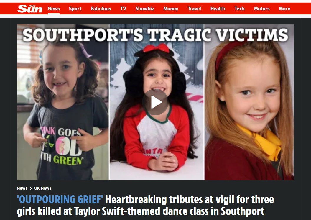 テイラー・スウィフト、英サウスポートのナイフ死傷事件に「完全にショックを受けている」　スウィフトの曲がテーマのダンスとヨガのイベントで惨劇