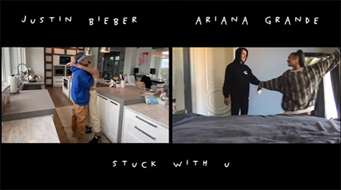 アリアナ・グランデ&ジャスティン・ビーバーが新曲「Stuck with U」リリース PVにアリアナの新恋人
