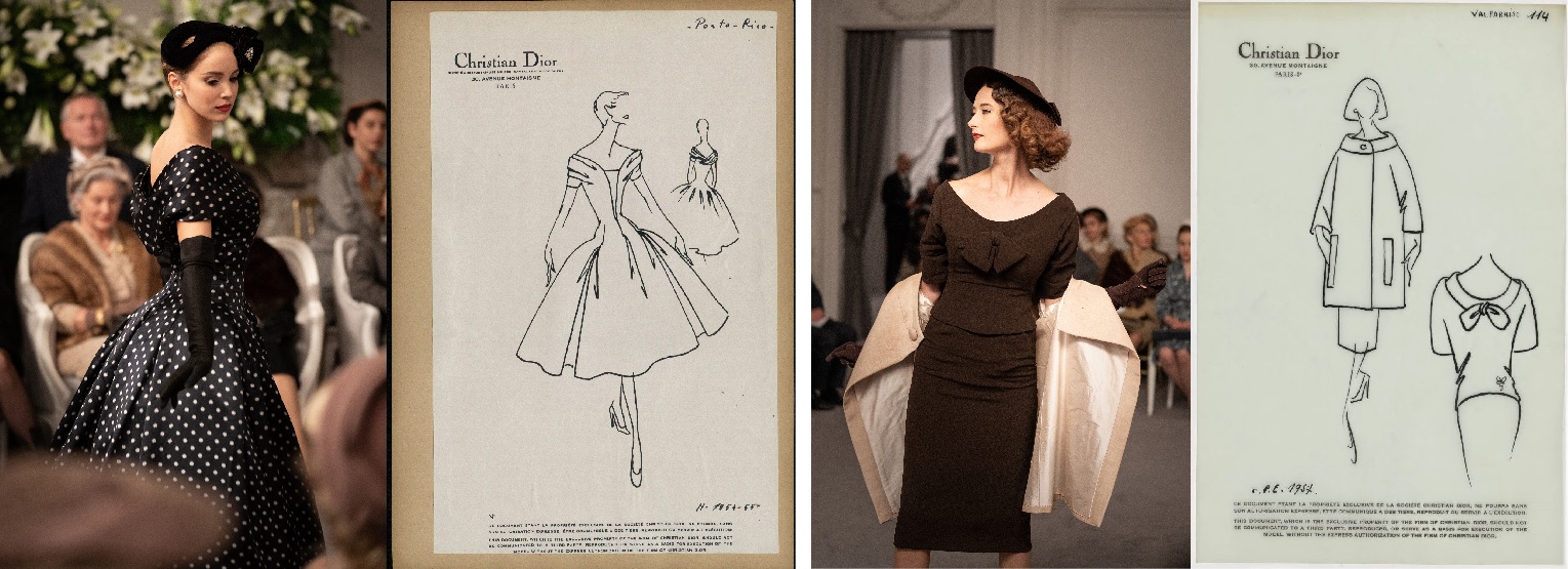 「ミセス・ハリス、パリへ行く」クリスチャン・ディオールがデザインしたドレスの写真とスケッチ画像解禁
